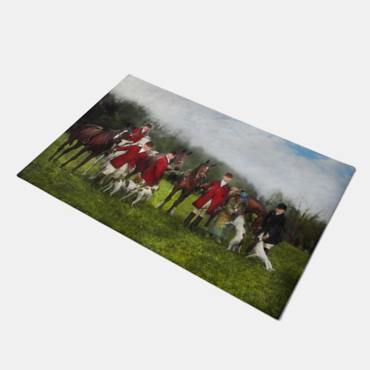 Jäger - die Fuchsjagd - Tally-ho 1924 Fußmatte (Schrägansicht)