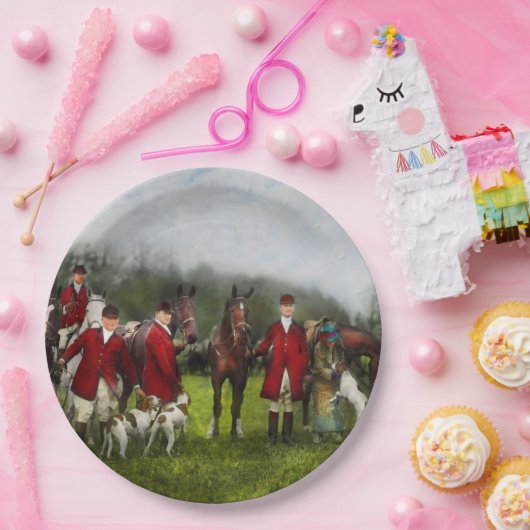 Jäger - die Fuchsjagd - Tally-ho 1924 Pappteller (Party)