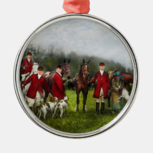 Jäger - Die Fuchsjagd - Tally-ho 1924 Silbernes Ornament