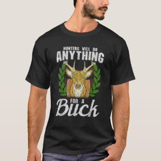Jäger, die sich für einen Niedlichen Buck interess T-Shirt