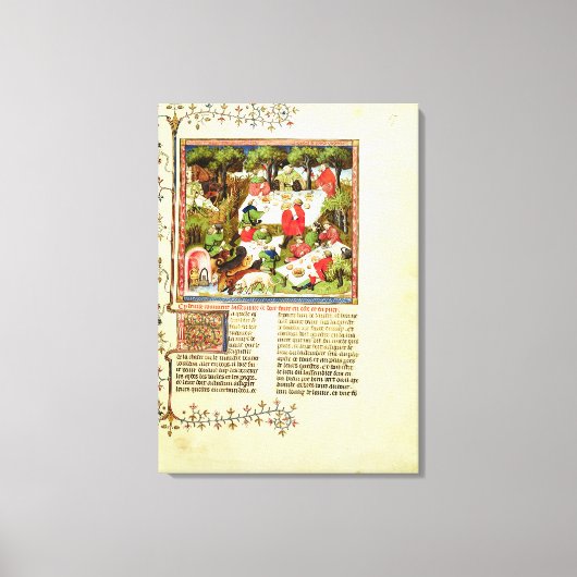 Jäger, die vor der Jungtierjagd feiern Leinwanddruck (Vorderseite)