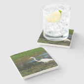 Jäger Egret Steinuntersetzer (Seitenansicht)