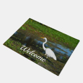 Jäger Egret Willkommen Türmat Fußmatte (Schrägansicht)