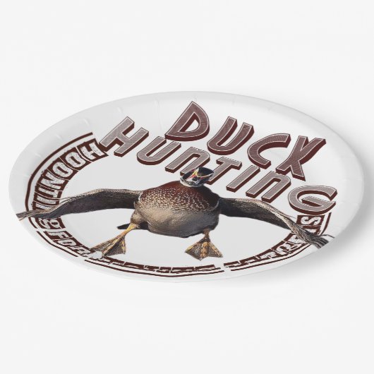 Jäger , Entenjagdpapier-Teller Pappteller (Schrägansicht)