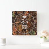 Jäger-Fall-Tarnung behalten Ruhe Ihr Text Quadratische Wanduhr (Zuhause)