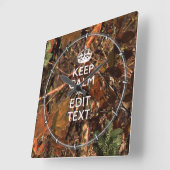 Jäger-Fall-Tarnung behalten Ruhe Ihr Text Quadratische Wanduhr (Winkel)