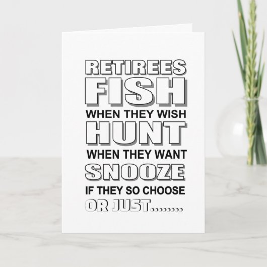 Jäger, Fischer und Snoozer, die sich in den Ruhest Karte (Vorderseite)