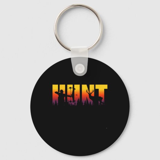 Jäger Forest Deer Bow Jagdsaison Archer H Schlüsselanhänger (Vorderseite)