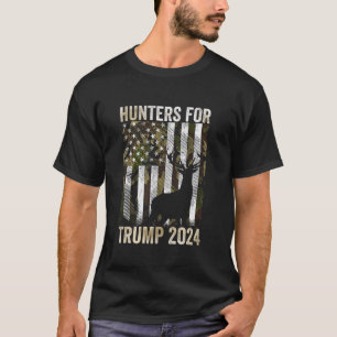 Jäger für Trump 2024 Präsident Camouflage Deer E T-Shirt