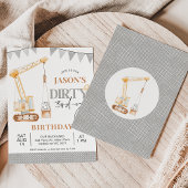 Jäger-Gelbe Bauweise dreiteiliger Geburtstag Einladung