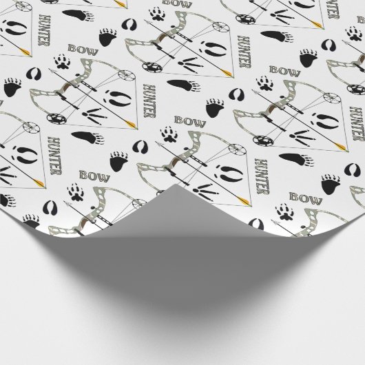 Jäger-Geschenkpapier, Bogen-Jagd, Verpackungspapie Geschenkpapier (Ecke)