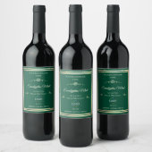 Jäger Green Product Label Gold Frame mit Logo Weinetikett (Flaschen)