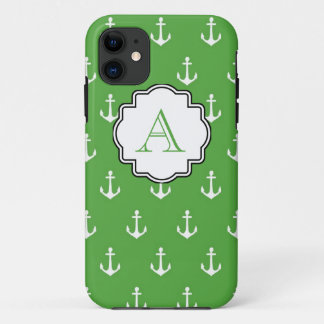 Jäger-Grün-Anker-Druck-Monogramm Case-Mate iPhone Hülle