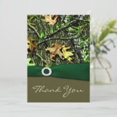 Jäger-Grün-Jagd-Camouflage-Hochzeit danken Ihnen Dankeskarte (Stehend Vorderseite)