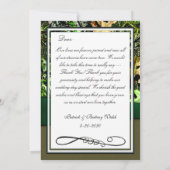 Jäger-Grün-Jagd-Camouflage-Hochzeit danken Ihnen Dankeskarte (Rückseite)