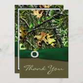 Jäger-Grün-Jagd-Camouflage-Hochzeit danken Ihnen Dankeskarte (Vorne/Hinten)