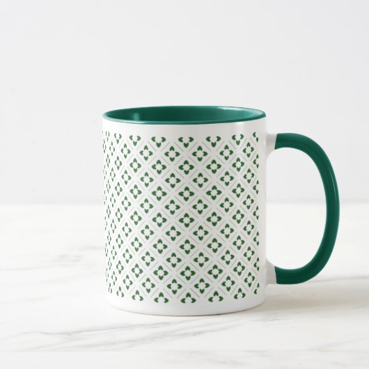 Jäger-Grün-Lotus-Quadrat Tasse (Rechts)
