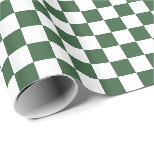 Jäger grün/weiß Checked Geschenkpapier