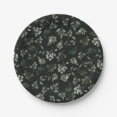 Jäger Grünblättriger rustikaler viereckiger Unters Pappteller (Vorderseite)