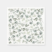 Jäger, grüne Blätter rustikal Serviette (Vorderseite)