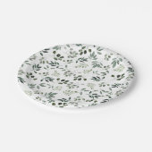 Jäger grüne Blattwerk rustikaler quadratischer Unt Pappteller (Schrägansicht)