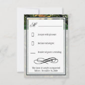 Jäger Grüne Jagdkarten Camouflage Hochzeit RSVP Ca Karte (Rückseite)