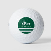 Jäger-grüner Golfer mit 3 Streifen Golfball (Vorderseite)