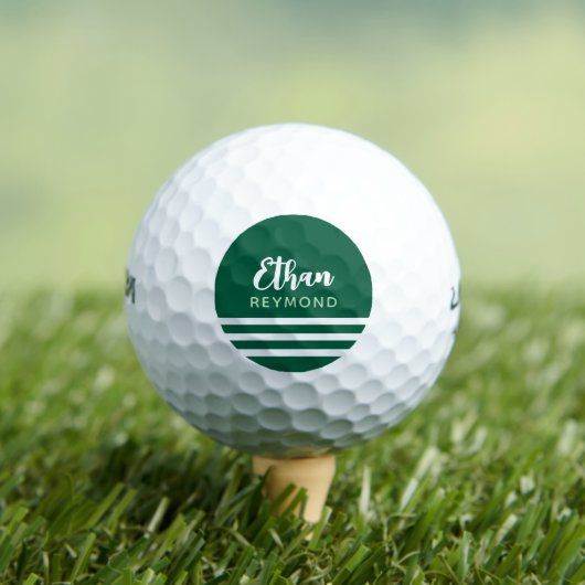 Jäger-grüner Golfer mit 3 Streifen Golfball (Insitu T-Shirt)