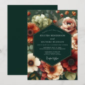 Jäger Herbstliche Flora Hochzeit Einladung (Vorne/Hinten)