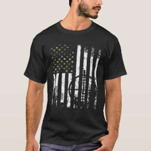 Jäger Hirsch USA Patriotische Fahne Camouflage Cam T-Shirt