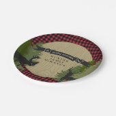 Jäger-Holzfäller-WaldwaldBaby-Dusche Pappteller (Schrägansicht)