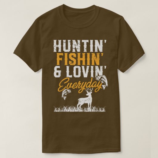 Jäger I Fischer I Jagen Fischen und lieben Ev T-Shirt (Design vorne)