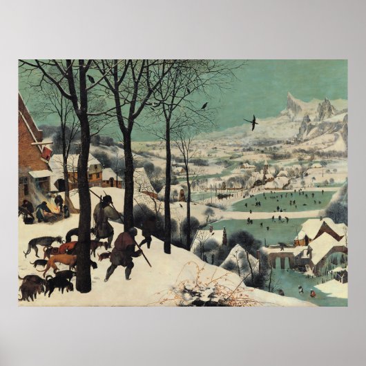 Jäger im Schnee, berühmtes Kunstwerk, Poster (Vorne)