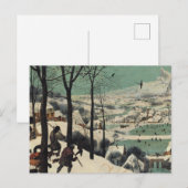 Jäger im Schnee, berühmtes Kunstwerk, Postkarte (Vorne/Hinten)