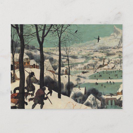 Jäger im Schnee, berühmtes Kunstwerk, Postkarte (Vorderseite)