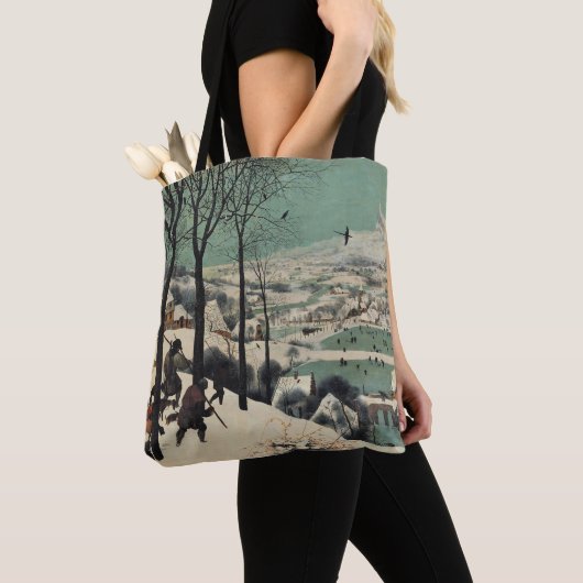 Jäger im Schnee, berühmtes Kunstwerk, Tasche (Von Nahem)