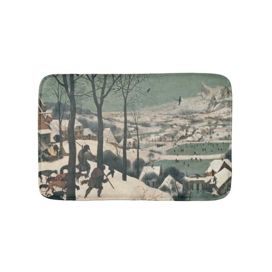 Jäger im Schnee - Januar 1565 Badematte (Vorderseite)
