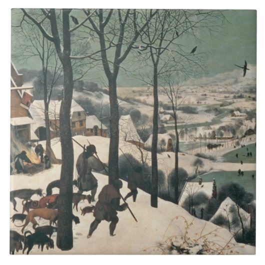 Jäger im Schnee - Januar 1565 Fliese (Vorderseite)