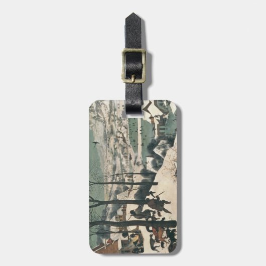 Jäger im Schnee - Januar 1565 Gepäckanhänger (Vorderseite vertikal)