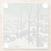 Jäger im Schnee - Januar 1565 Glasuntersetzer (Rückseite)