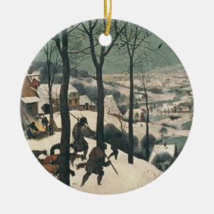 Jäger im Schnee - Januar 1565 Keramikornament