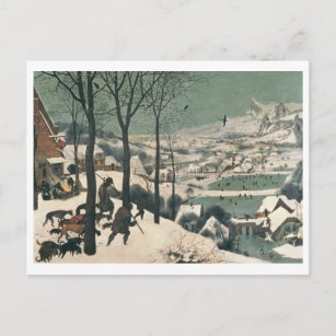 Jäger im Schnee - Januar 1565 Postkarte