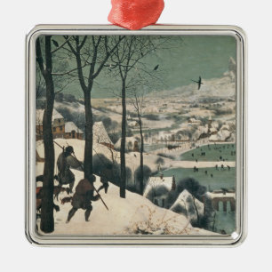 Jäger im Schnee - Januar 1565 Silbernes Ornament