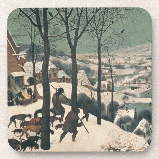 Jäger im Schnee - Januar 1565 Untersetzer (Vorderseite)