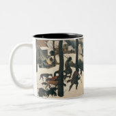 Jäger im Schnee - Januar 1565 Zweifarbige Tasse (Links)