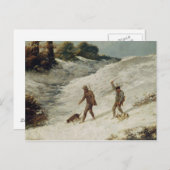 Jäger im Schnee oder die Wilderer Postkarte (Vorne/Hinten)