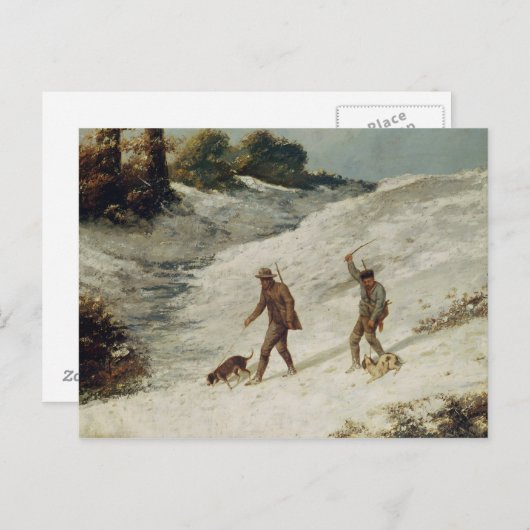 Jäger im Schnee oder die Wilderer Postkarte (Vorne/Hinten)