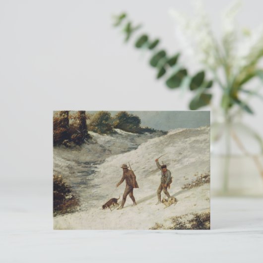 Jäger im Schnee oder die Wilderer Postkarte (Stehend Vorderseite)