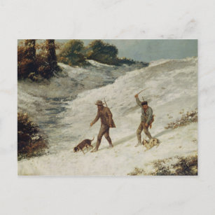 Jäger im Schnee oder die Wilderer Postkarte