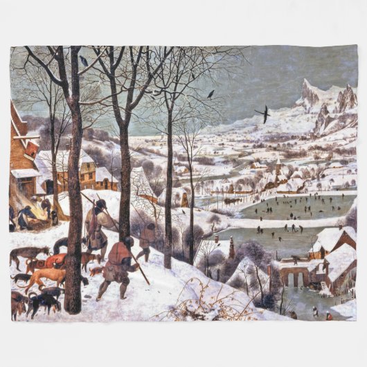 Jäger im Schnee, Pieter Bruegel der Ältere Fleecedecke (Vorderseite (Horizontal))
